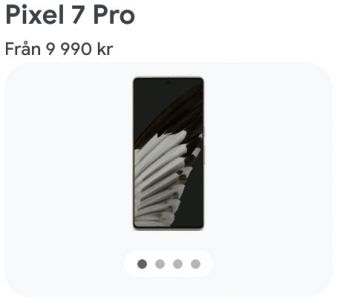 Pris för Pixel 7 Pro i Sverige