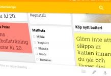 Enkla anteckningar och påminnelser i en app