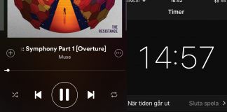 Sovtimer för musik med inbyggd funktion i iOS
