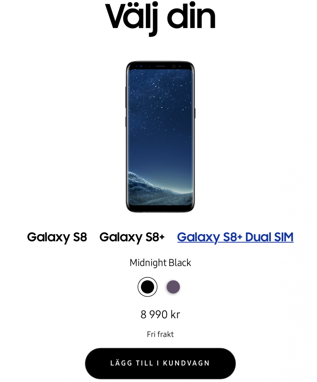 Samsung Galaxy S8 Sim Kort Storlek
