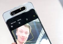 Galaxy A80 saknar flärp men har snurrande kamera