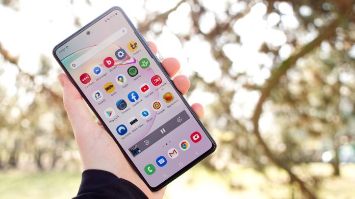 Test av Samsung Galaxy Note 10 Lite skärm