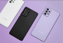 Galaxy A52 och A72 visas med vattentätning och OIS